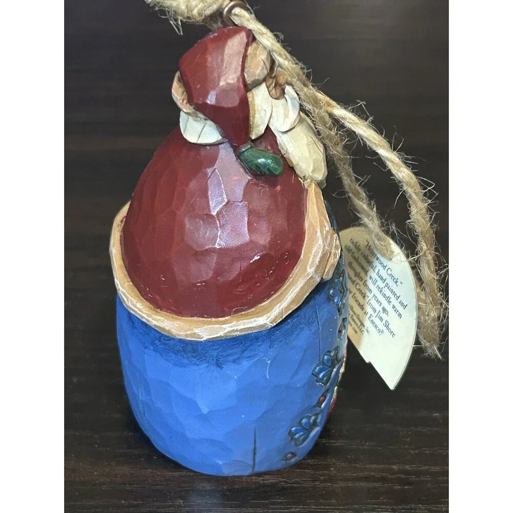 Jim Shore Heartwood Creek Mini Santa Ornament 2002 C107461 Enesco Christmas